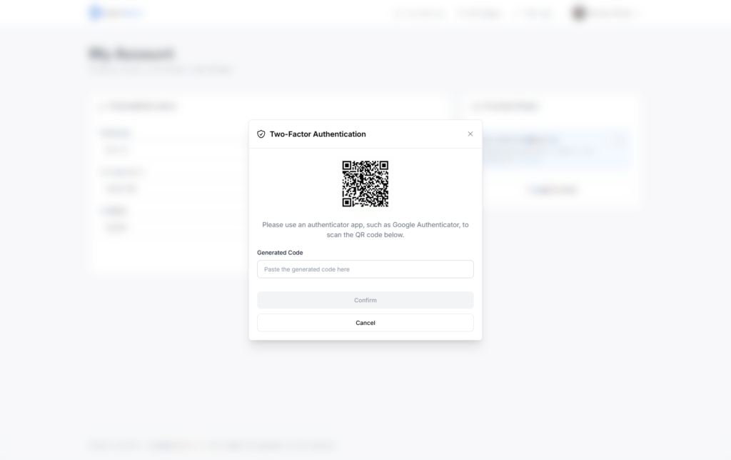 2-Factor Authentication - New Client Area - EasyDCIM v1.23.0