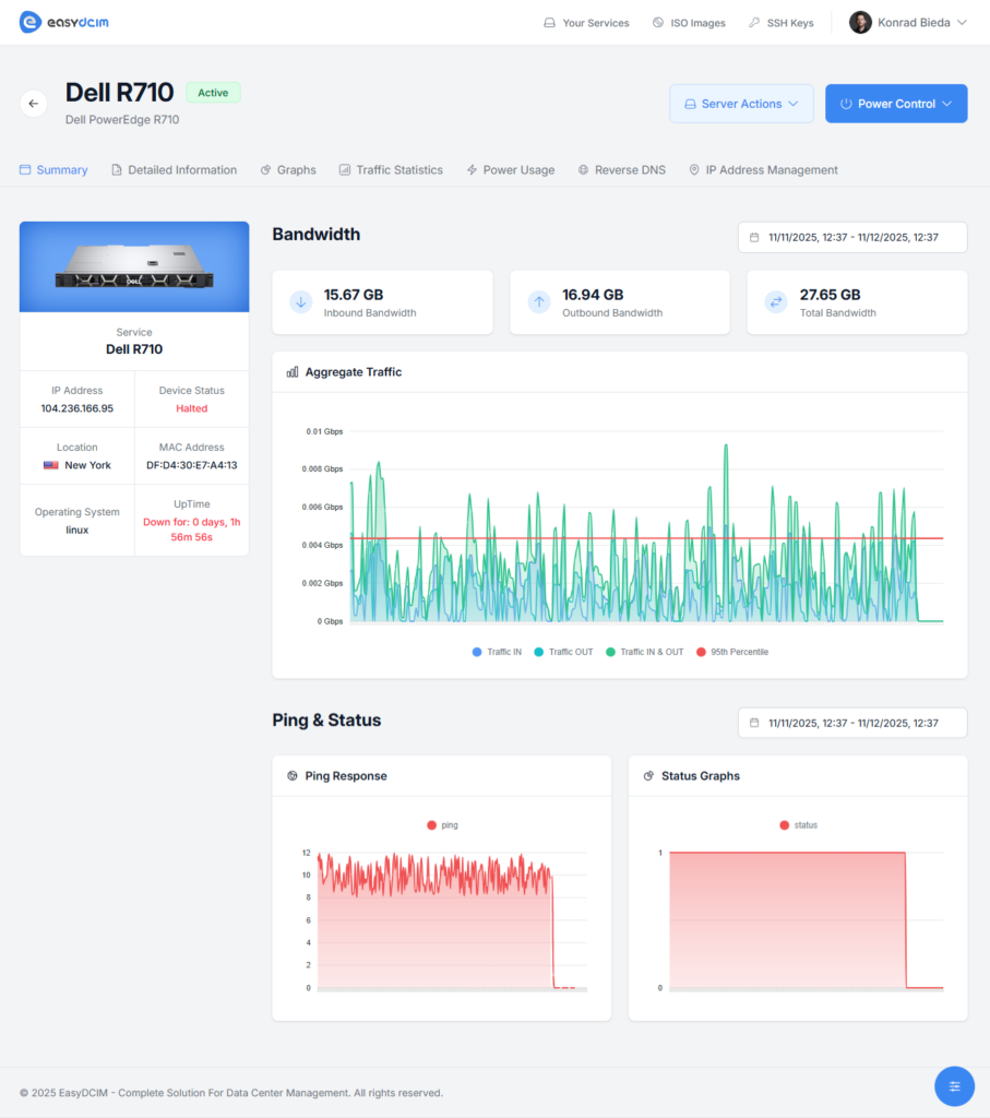 New Client Area - EasyDCIM v1.23.0