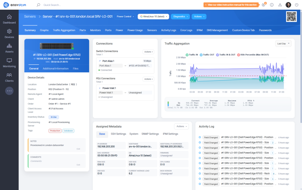Device Summary - EasyDCIM v1.25.0
