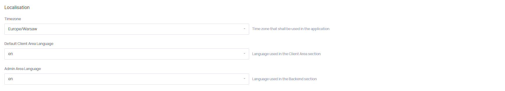 Changing Application Language - EasyDCIM Documentation