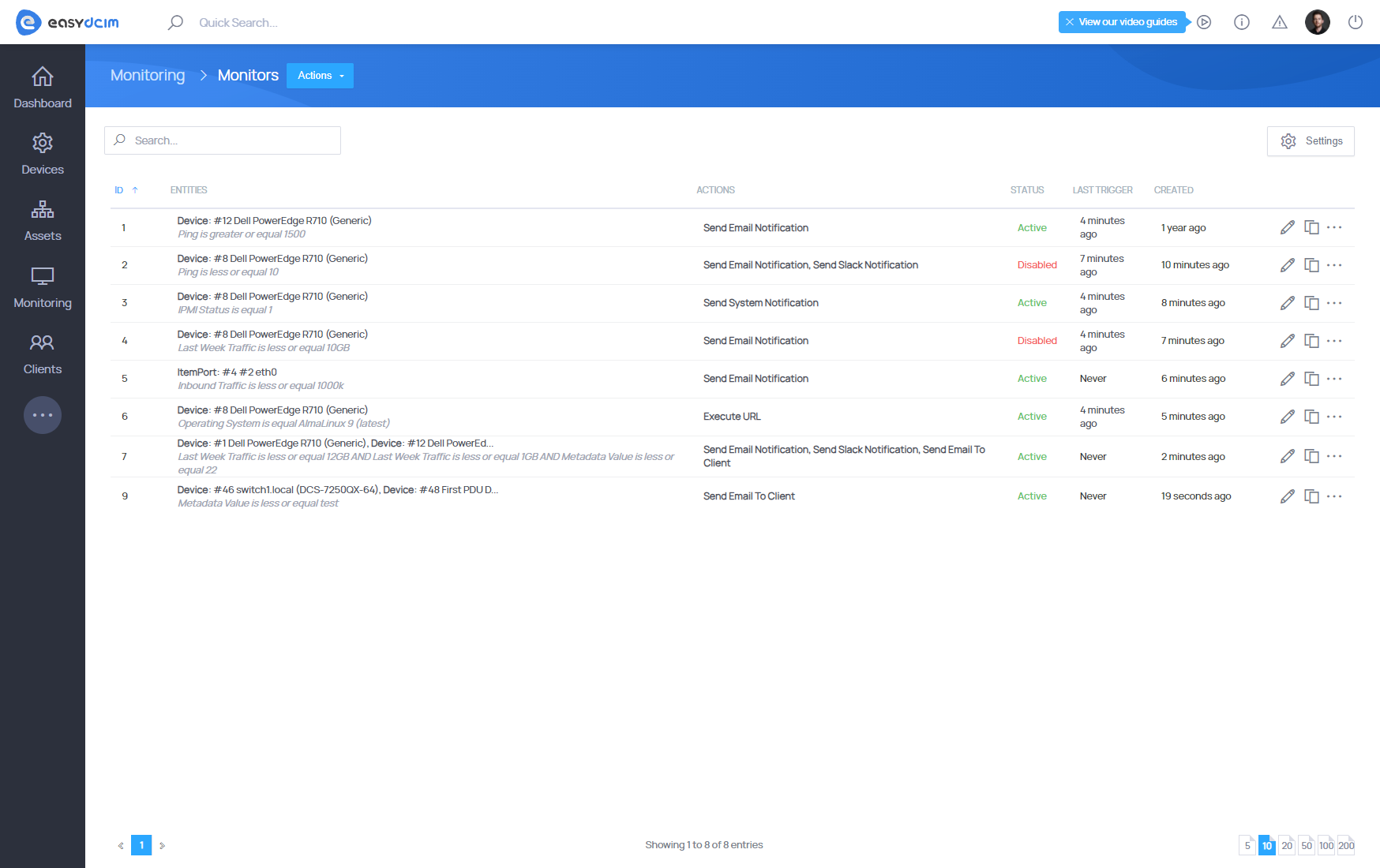 Advanced Monitoring: Exemplary Entities - EasyDCIM Documentation