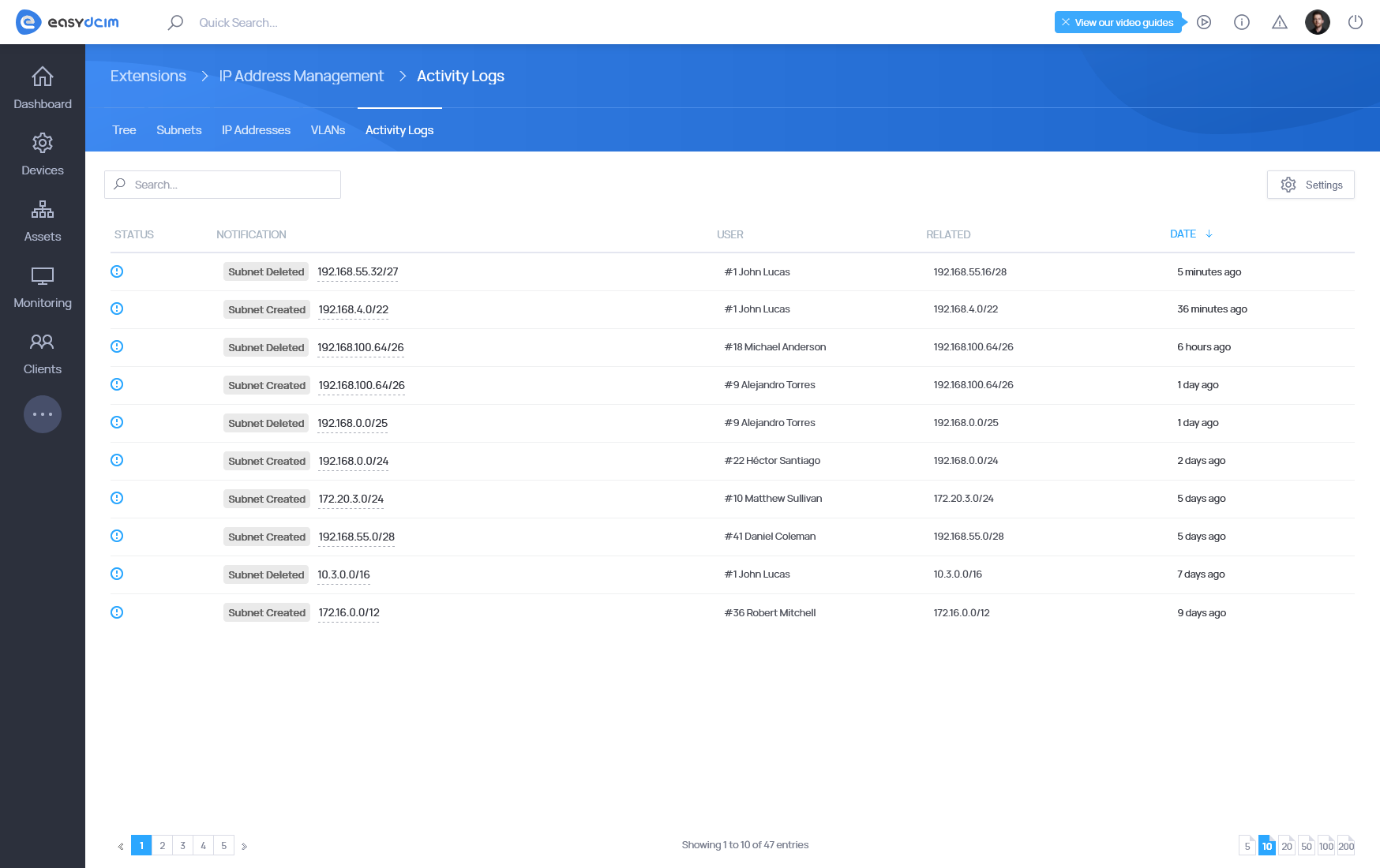 IP Address Management - EasyDCIM Documentation