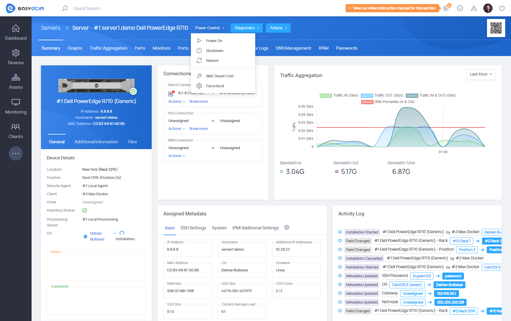 Server Power Management - EasyDCIM Documentation