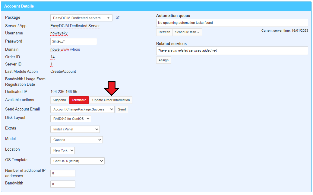 Manual Synchronization: HostBill Dedicated Servers Module - EasyDCIM Documentation