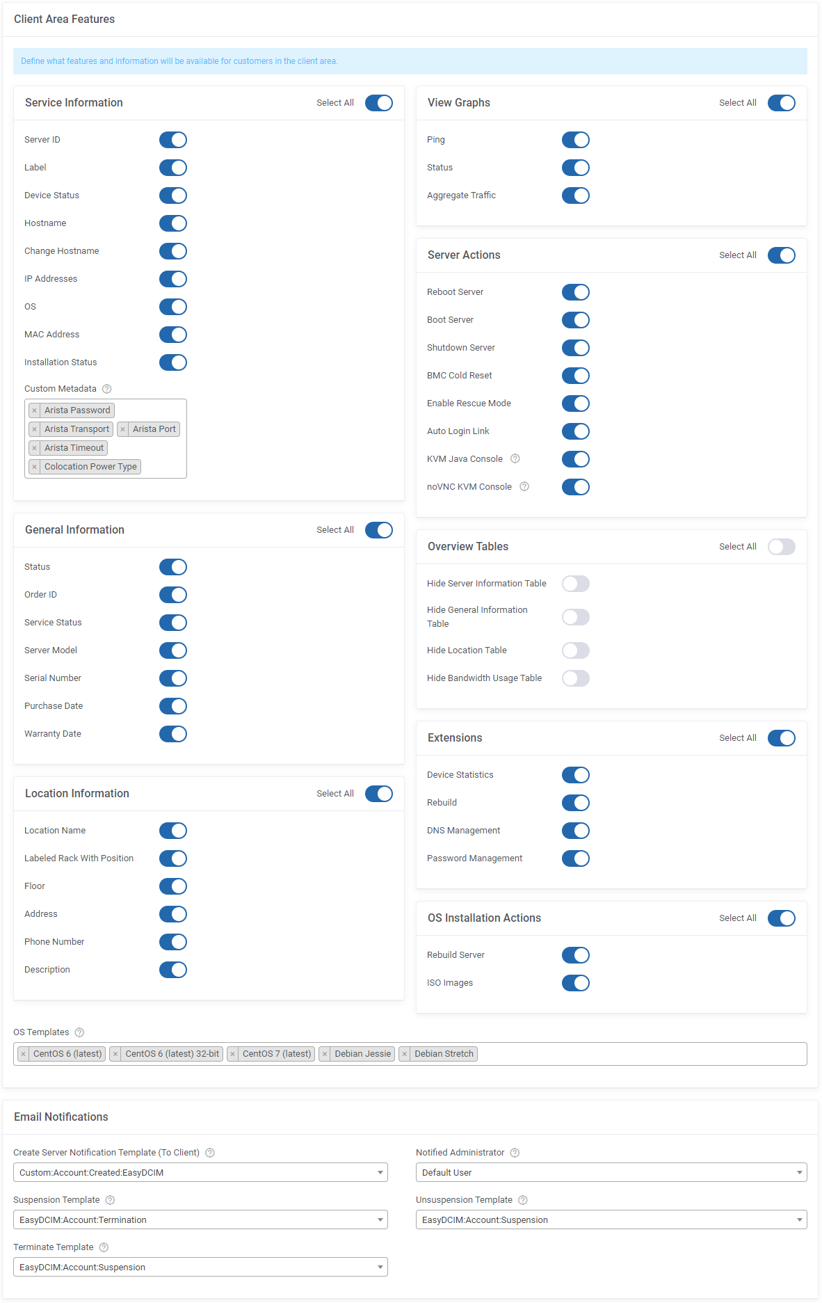 Client Portal Features: HostBill Dedicated Servers Module - EasyDCIM Documentation