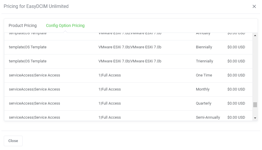 Configurable Option Pricing Preview: WHMCS Products Reseller Module - EasyDCIM Documentation