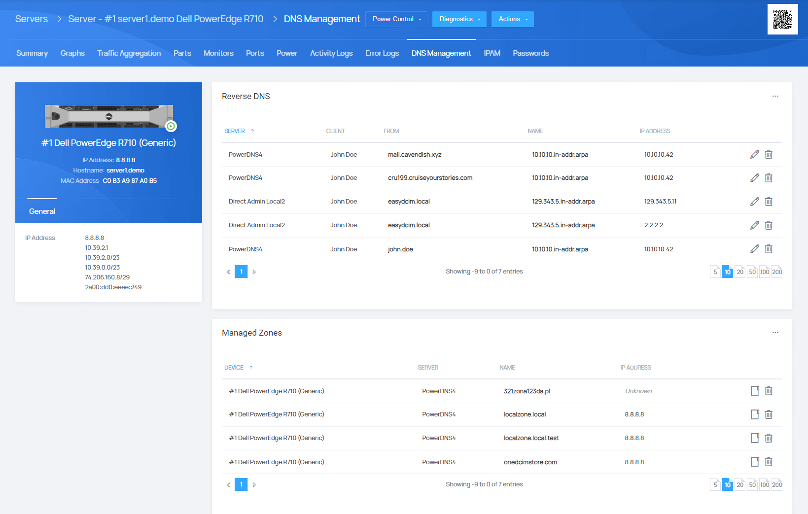 DNS & rDNS Management - EasyDCIM Administration - Screenshot 7