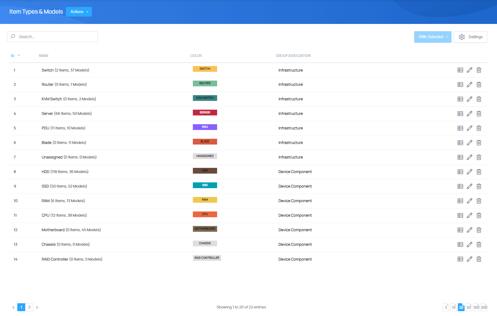 Inventory Management - EasyDCIM Administration - Screenshot 1