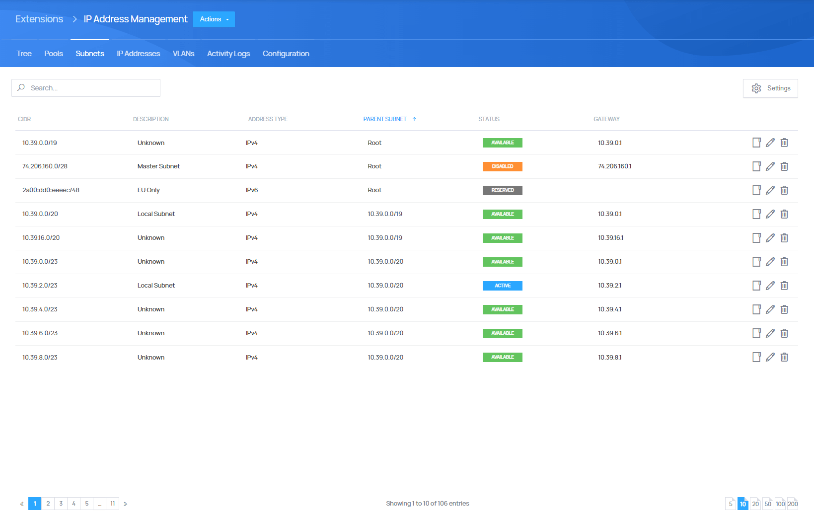 IP Addresses Management - EasyDCIM Administration - Screenshot 3