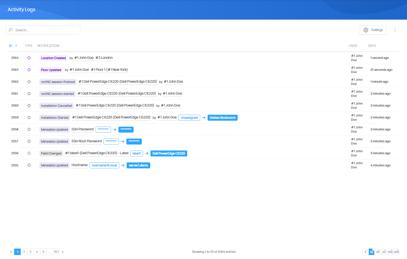 Personalized Reports & Activity Logs - EasyDCIM Administration - Screenshot 7