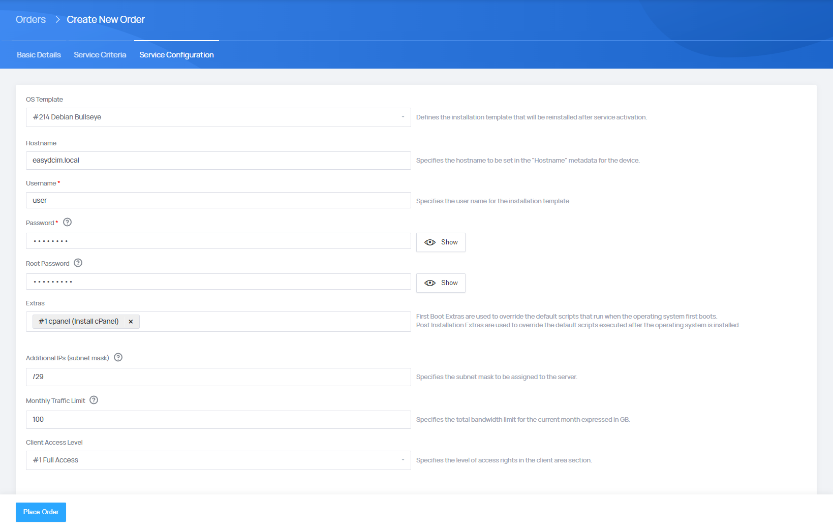 Automatic Server Provisioning - EasyDCIM Automation - Screenshot 2