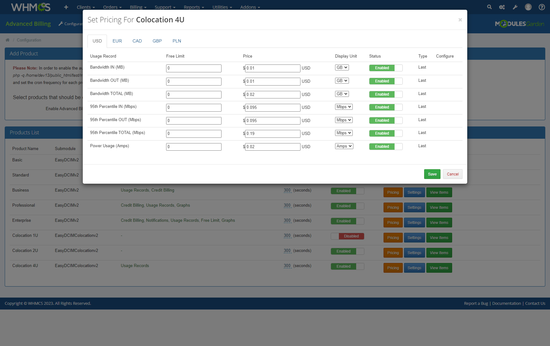 Colocation Services Billing - EasyDCIM Billing Integration - Screenshot 10