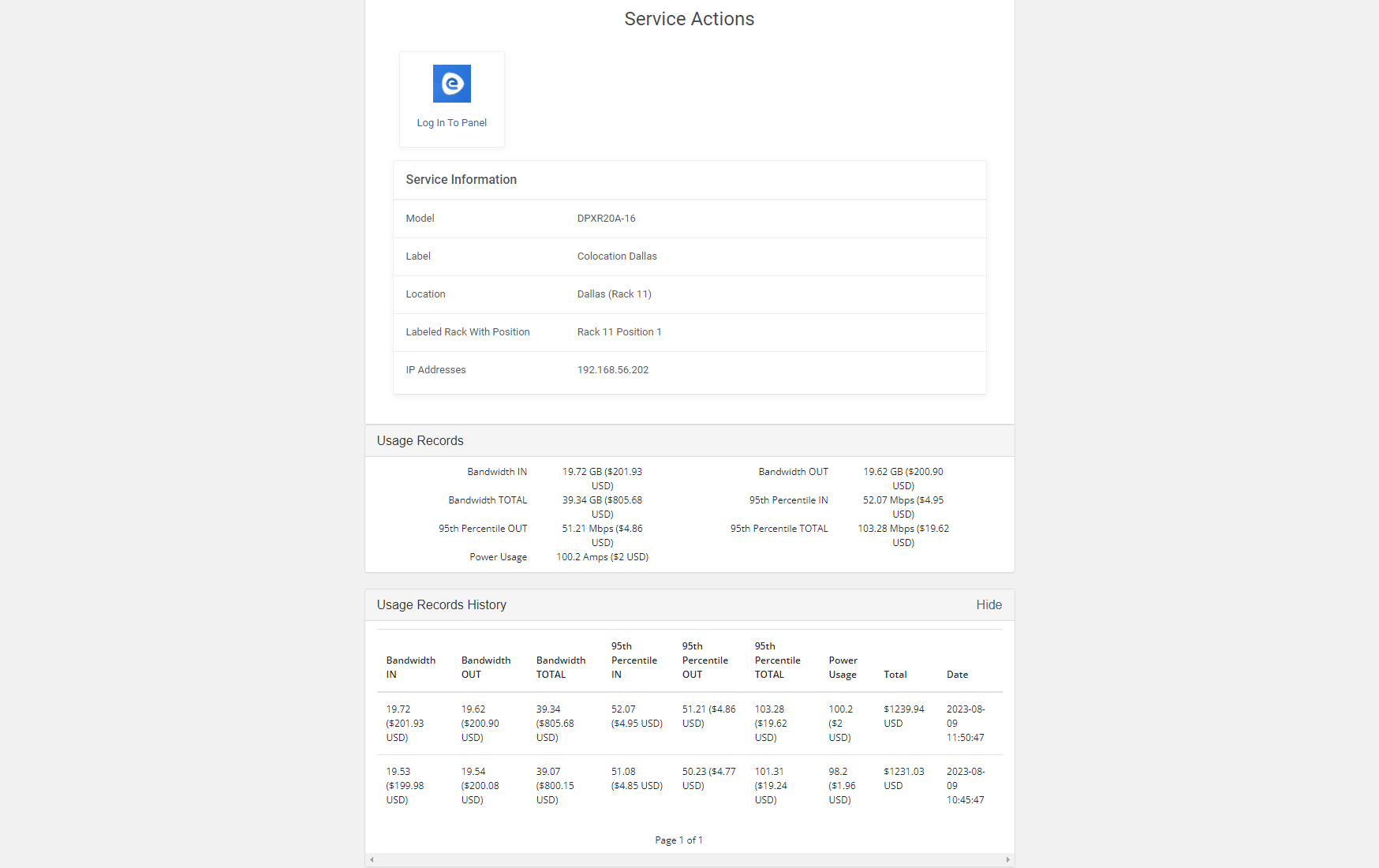 Colocation Services Billing - EasyDCIM Billing Integration - Screenshot 4