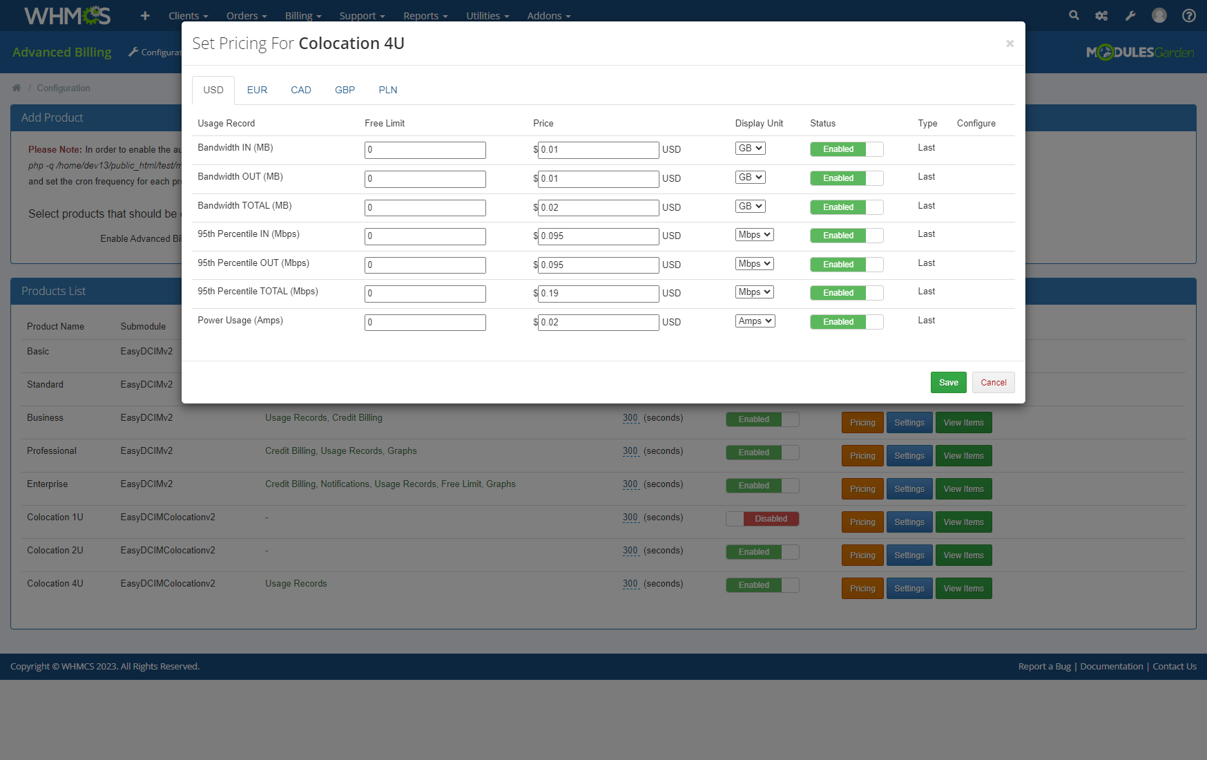 Colocation Services Billing - EasyDCIM Billing Integration - Screenshot 9