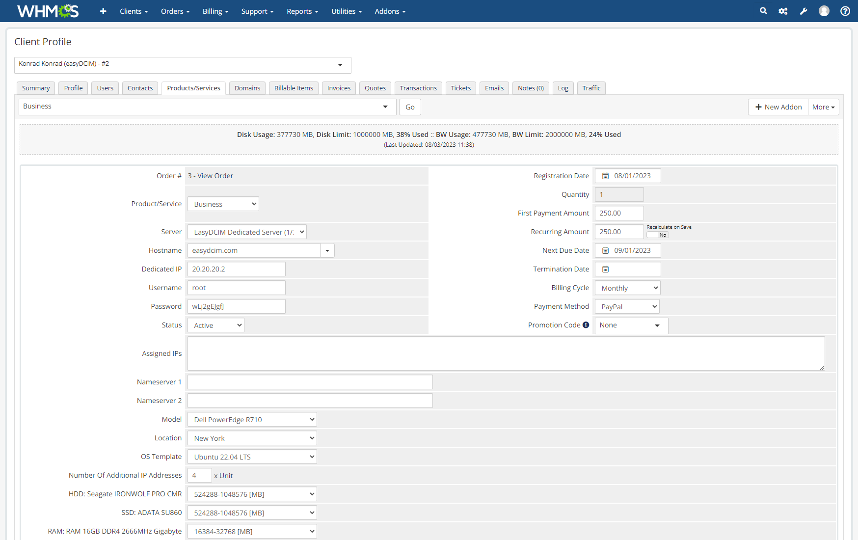 Dedicated Servers Billing - EasyDCIM Billing Integration - Screenshot 11