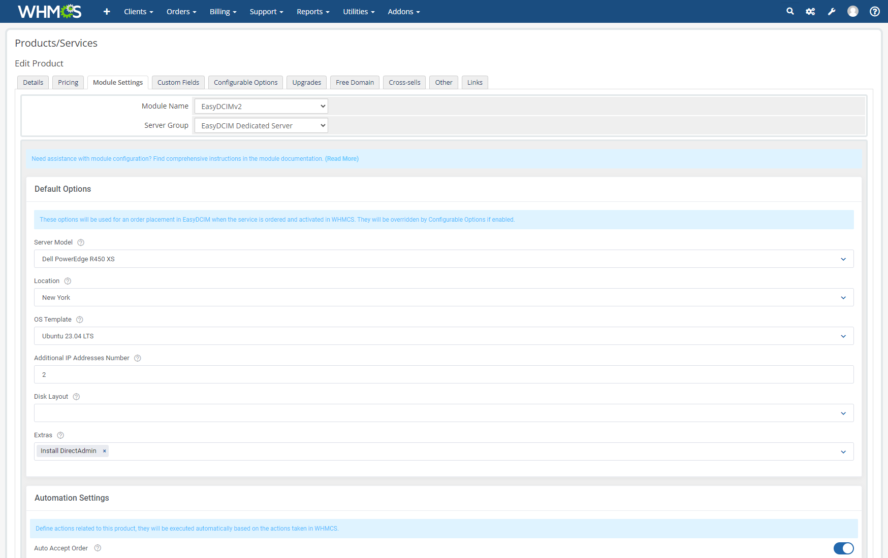 Orders Automation - EasyDCIM Billing Integration - Screenshot 6