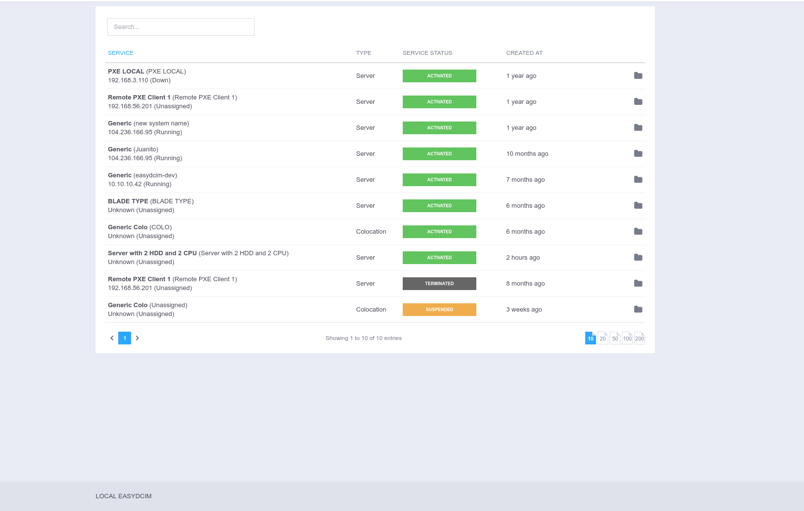 Servers Monitoring - EasyDCIM Client Control - Screenshot 2