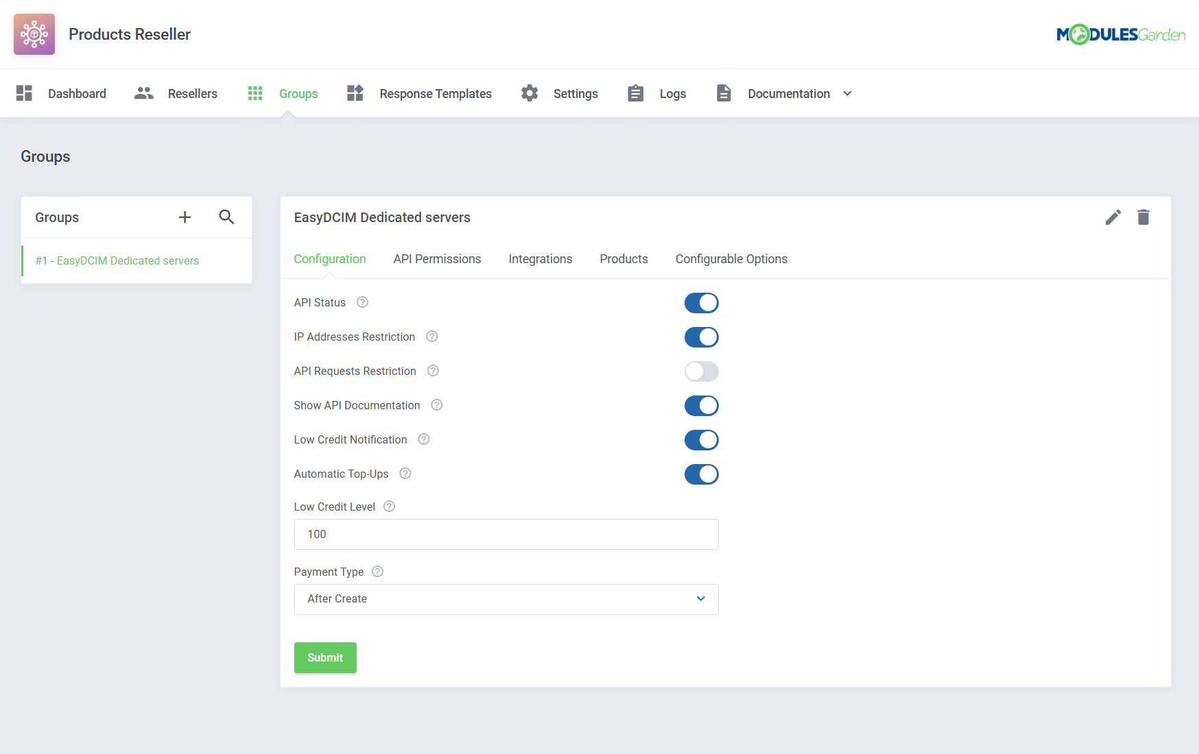 Complete Management of Resellers - EasyDCIM Servers Reselling - Screenshot 3