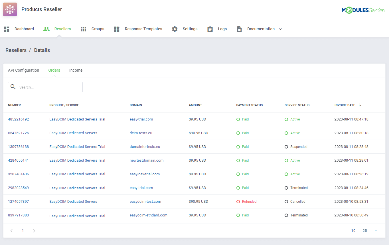 Prepaid Billing Model - EasyDCIM Servers Reselling - Screenshot 1