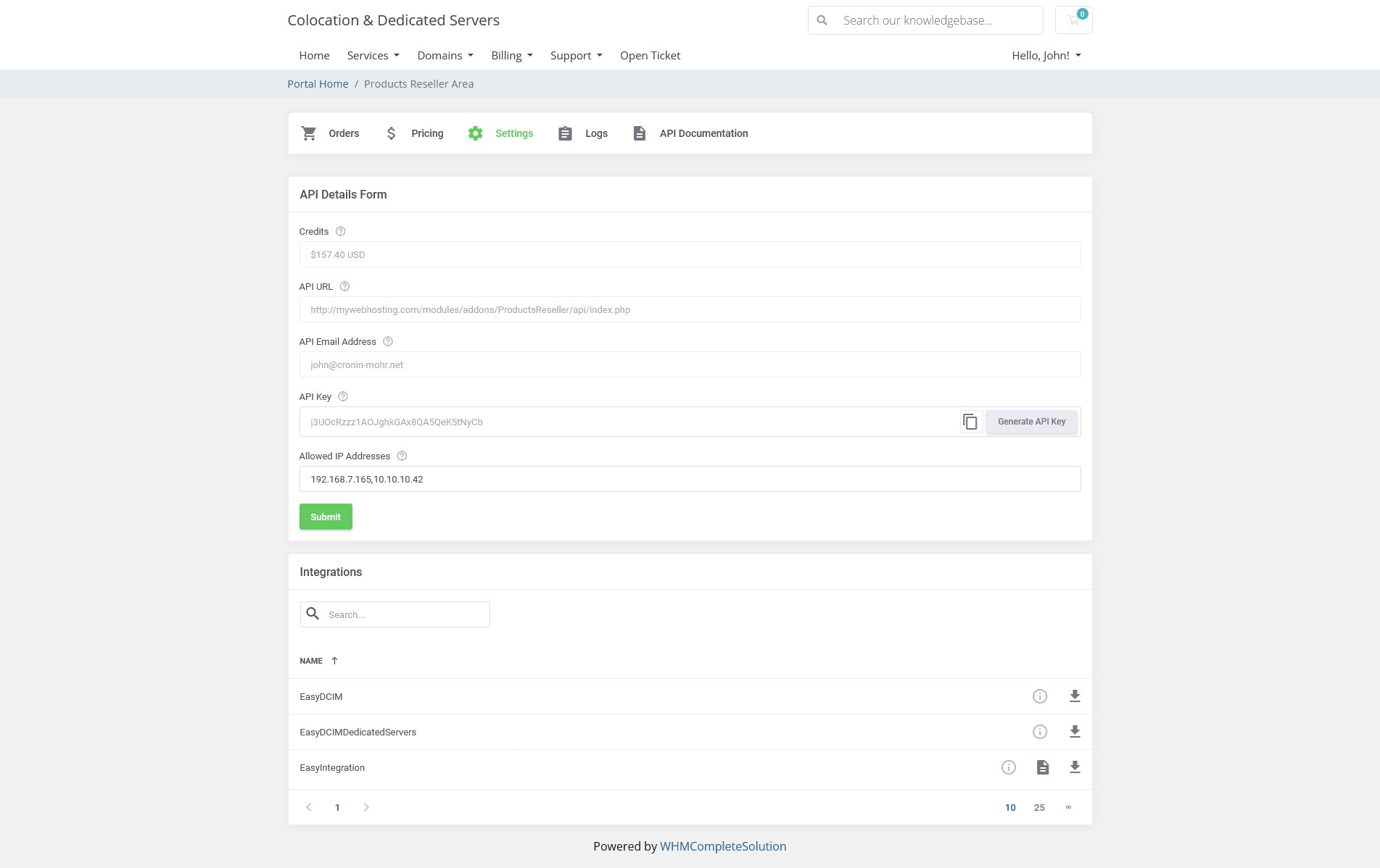 Reseller Area - EasyDCIM Servers Reselling - Screenshot 4