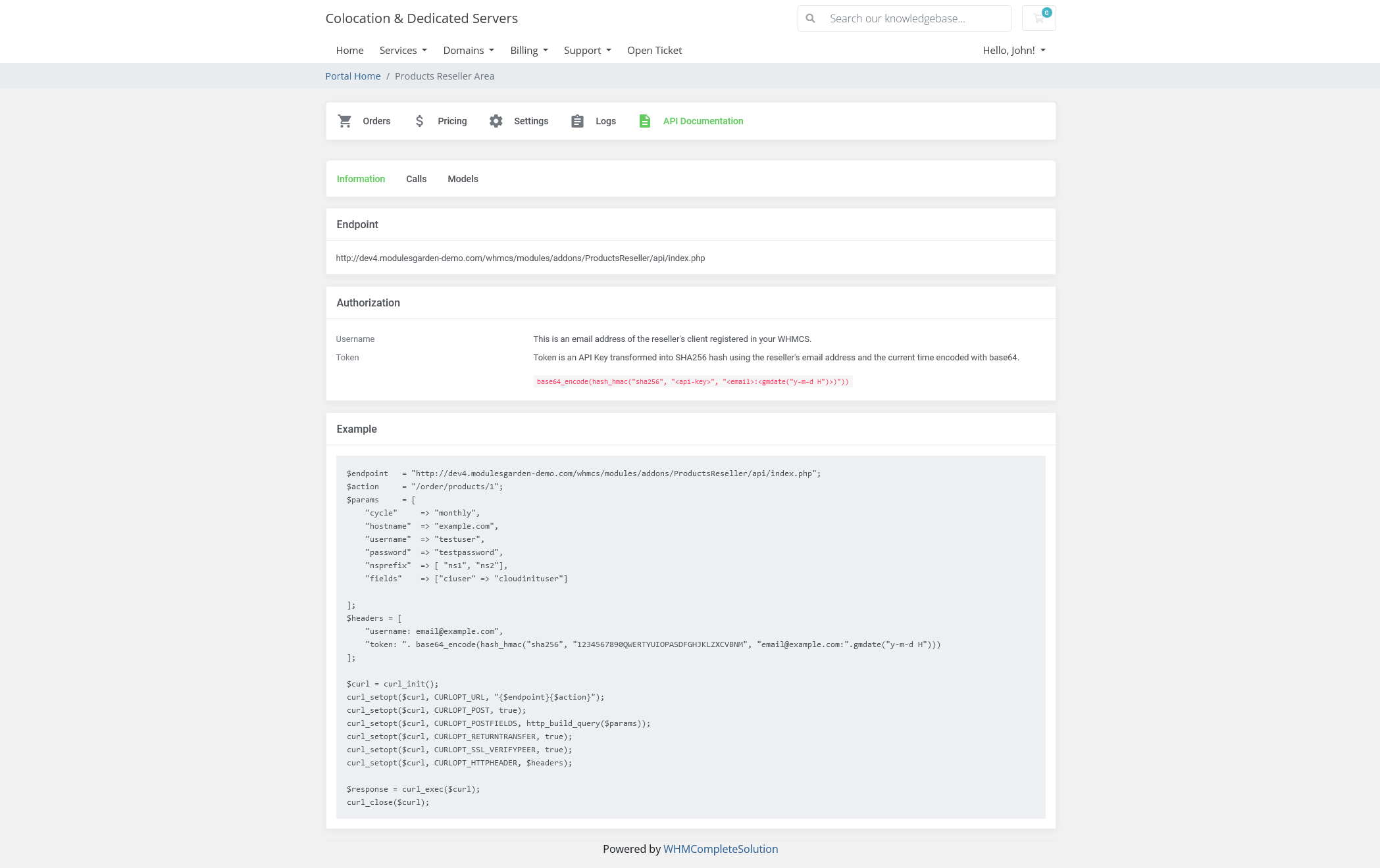 Reseller Area - EasyDCIM Servers Reselling - Screenshot 6