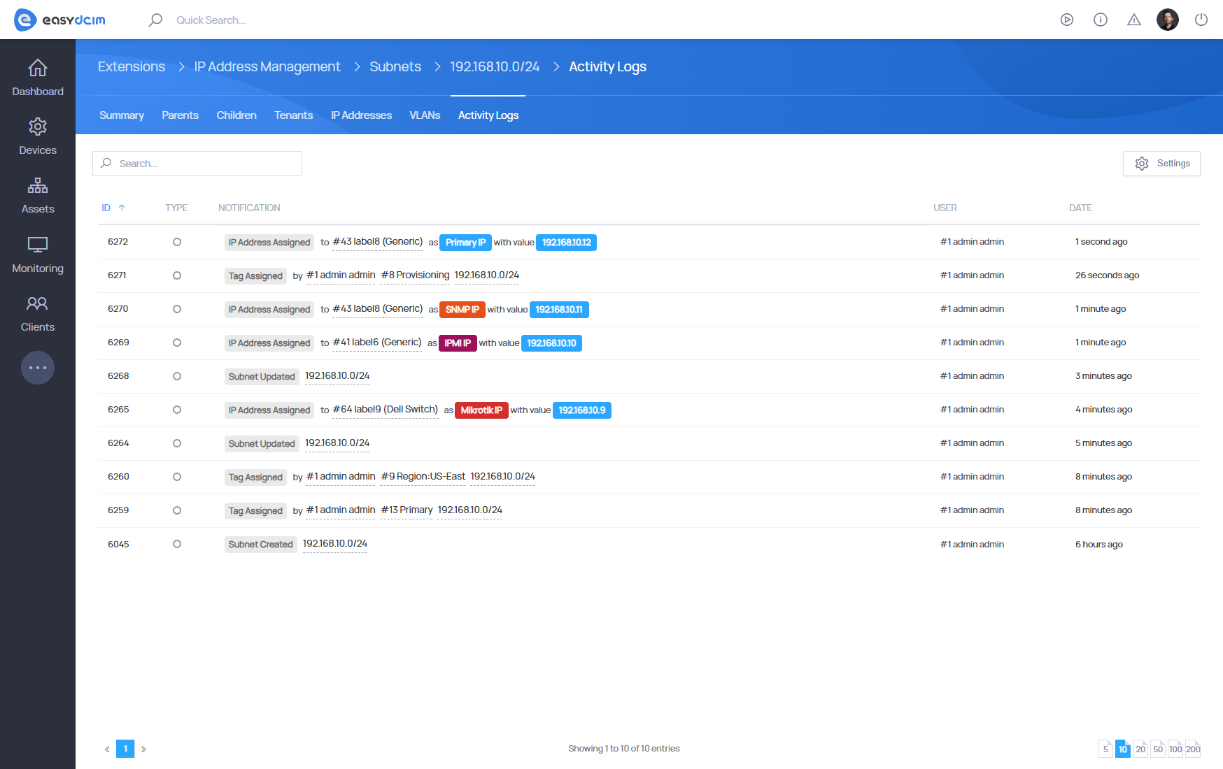 IP Address Management For EasyDCIM Extension - Screenshot 12
