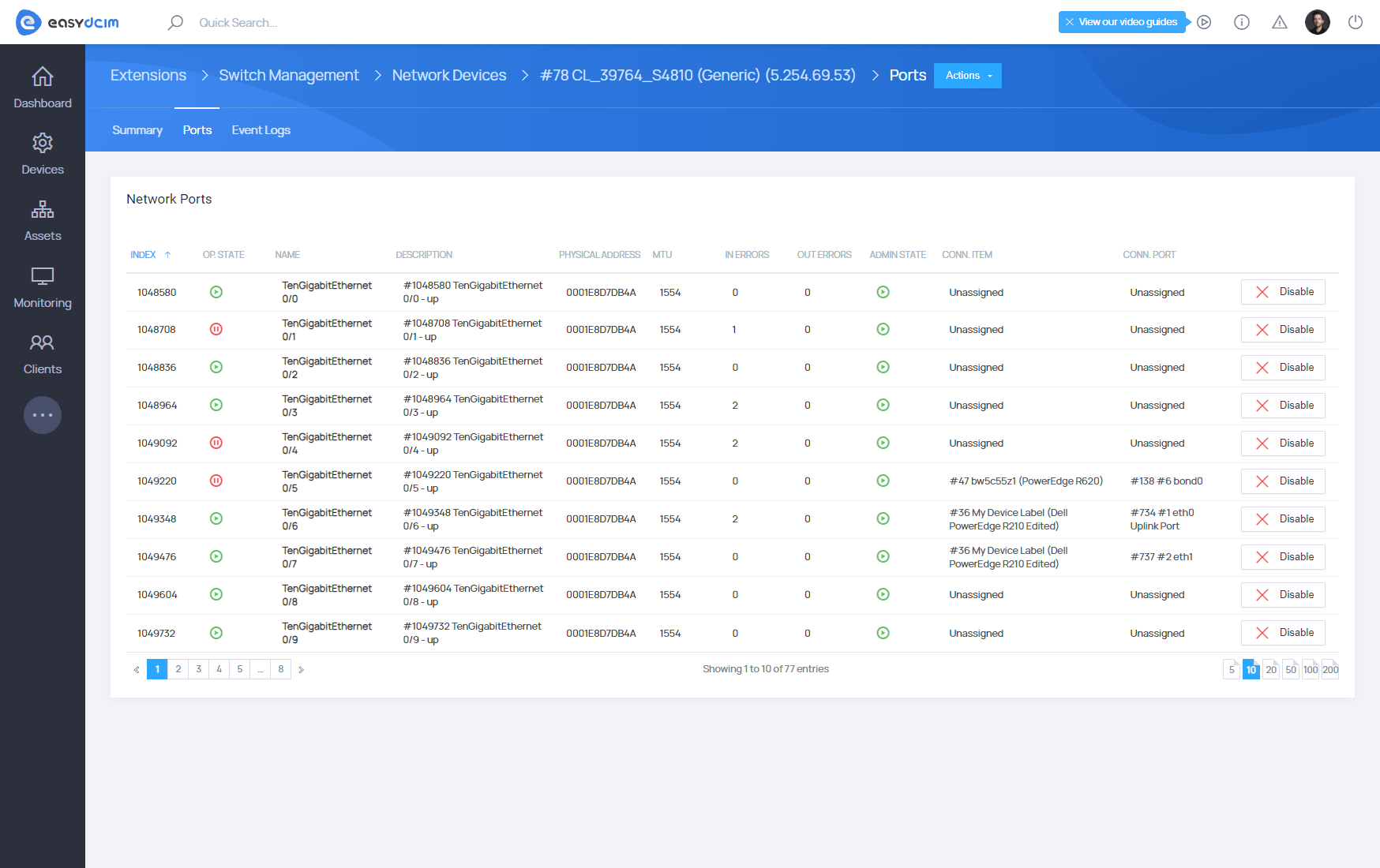Switch Management For EasyDCIM Extension - Screenshot 4